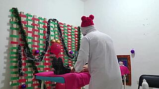 Thick Cock Overpowers Latina Bitch in Christmas Massage Parlor Whore Fuck