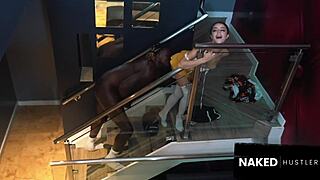 Star athlete rams big black cock deep in cheerleader's tight wet pussy