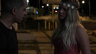 imagine pulling a tied-up teen babe outdoors for rough cock riding domination