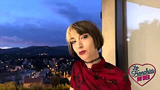 young slut begs for double penetration in her tight holes now.