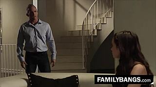 nerdy teen gia paige explodes from marcus london's old daddy fucking on familybangs com