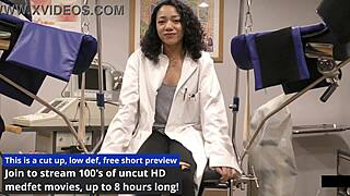 Yasmine woods knows exam's fake as cheerleader gets spanked backstage