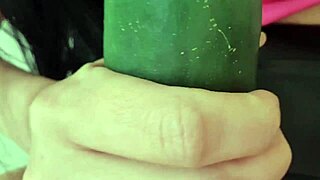 damn i'm so hot spreading legs no panties shaved pussy grabs wet cucumber stuffs big juicy cunt sprays everywhere yummy 😍🥒💦