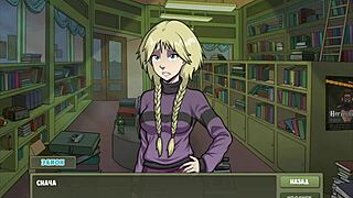 blonde college coed nerd titty fucks huge cock in classroom photoshoot