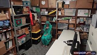 CUTE HIJAB SHOPLIFTER CHICK BENT OVER ROUGH FUCKED BY BIG DICK COP