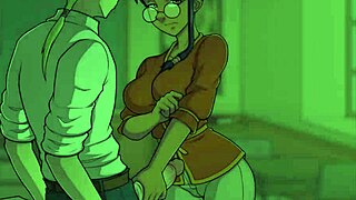 blonde college coed nerd titty fucks huge cock in classroom photoshoot