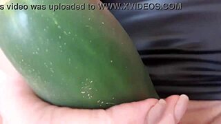 damn i'm so hot spreading legs no panties shaved pussy grabs wet cucumber stuffs big juicy cunt sprays everywhere yummy 😍🥒💦