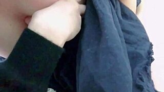 Japanese amateur solo fingers tits and pussy closeup.