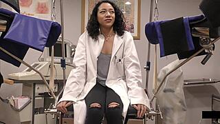 Yasmine woods knows exam's fake as cheerleader gets spanked backstage