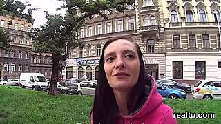 Adorable Czech Shop Girl Rides Cock POV After Striptease Temptation