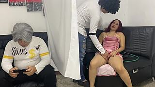 daddy watches medico check 18yo girl bent over big ass fucked doggystyle