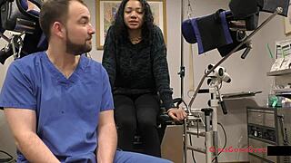 Yasmine woods knows exam's fake as cheerleader gets spanked backstage