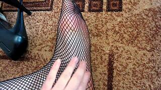 my hairy pussy cums wet fingering in panties pov