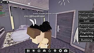 Fucked this bbc slut hard till she screamed in roblox blacked session