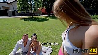 Hunt4k hunter picks beautiful wife but no swinging for him