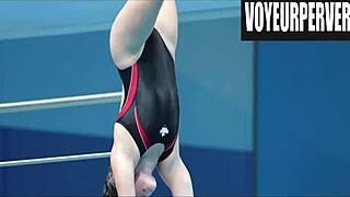 Hidden Bikini Slips Tease Diving Legs Up Close