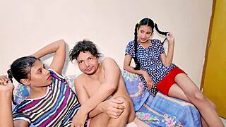 damn these 2 hot young whores uttaran20 and sisty share my throbbing cock for rough anal riding and wet pussy orgasms