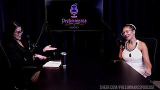 Barbara Sol's hottest podcast prelims with Bia Hot tease secrets in sheer red