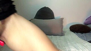 Camgirl Slowly Stuffing Huge 9.5 Inch Dildo Deep Into Her Tight Ass