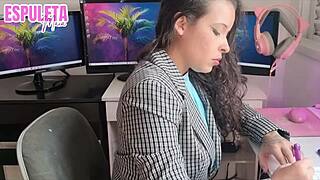 Naughty Boss Espuleta Maia Lures You for Private JOI Handjob in Office