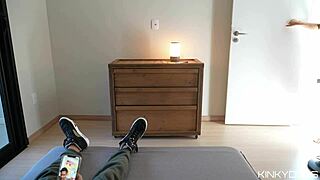 stepsister massages bro's cock before intense sex tutorial