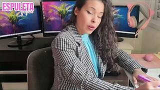 Naughty Boss Espuleta Maia Lures You for Private JOI Handjob in Office