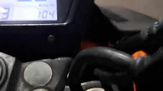 Stopped Motorcycle in Alley and Filled Her Tight Pussy with Cum Right There