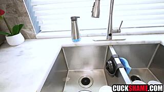 Angry wife fucks poolboy hard cucking helpless husband