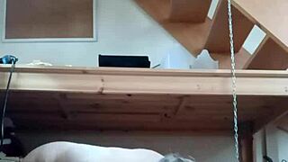 bound milf slave licks master's feet at office desk