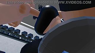 roblox turns gym blowjob into cum-swallowing surprise
