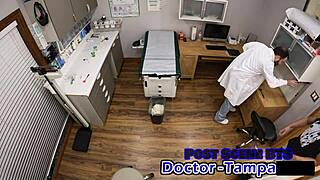 dr tampa examines mia and xander in wild gyno roleplay backstage