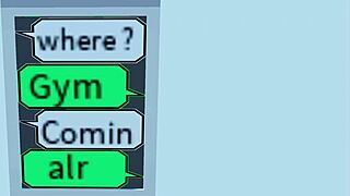 roblox turns gym blowjob into cum-swallowing surprise