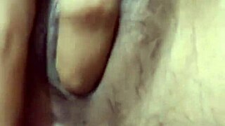 indonesian girl fingers her swollen tight pussy lips in pov