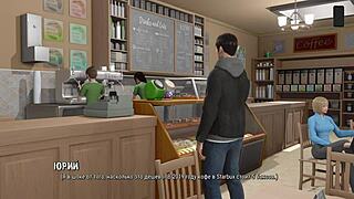 big tits asian teen ripped clothes fucked hard by monster cock in shop ffm threesome