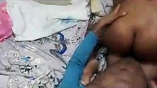 curvy ebony girlfriend shakes huge ass homemade while getting spanked hard