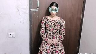 Young Indian bhabhi's shaved pussy licked deep then banged doggystyle hard