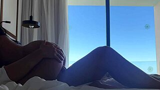 Big ass babe bares perfect tits on beach before public fuck