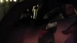 married street slut bent over backseat taking wood from gil on busy road