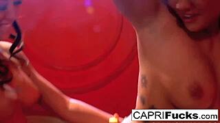 capri fucks london and their pussies ache with raw lesbian heat