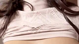 susy gala plays naughty dildo blowjob cum dripping over big fake tits