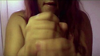 overwhelmed by brazilian redhead's deepthroat triple cum mouthful