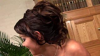 Jenny Baby's tight brunette ass reamed hard by therapist before massive facial cumshot!