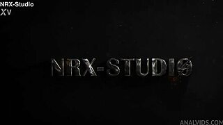 These tiny 18+ teens Bella Grey and Maya Bee scream in first anal fisting double penetration ecstasy