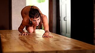 Magiarosa Squirts Pussy Hard Bent Over Desk Doggystyle Fuck