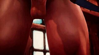 draenei tails tempt in blue threesome anal adventure