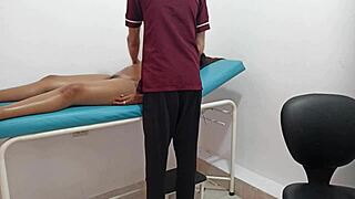 Brunette big tits neighbor fucked after kinky massage 