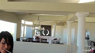 Intriguing petite latina ember james seduced by stranger's massive black cock privately