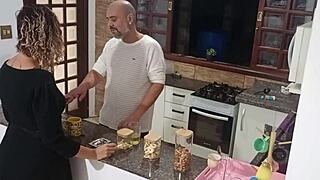 Hotwife Takes Creampie Anal in Bar Pantry Bent Over Doggystyle