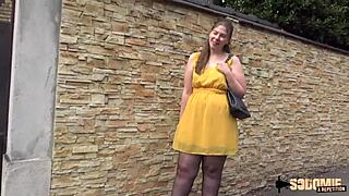 alice demands a rough guy to pound her fat french milf ass anal style hard