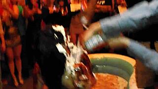 king cures chocolate model wrestles poolside before homemade amateur pounding.